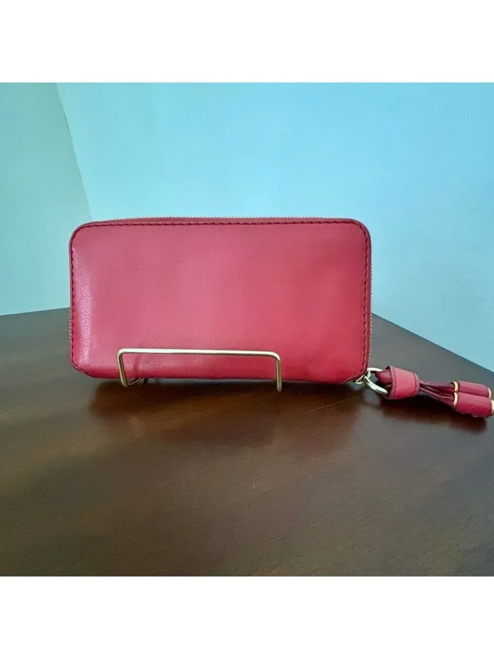 Chloé Marcie Red Leather Long Zip Around Wallet/Great Condition